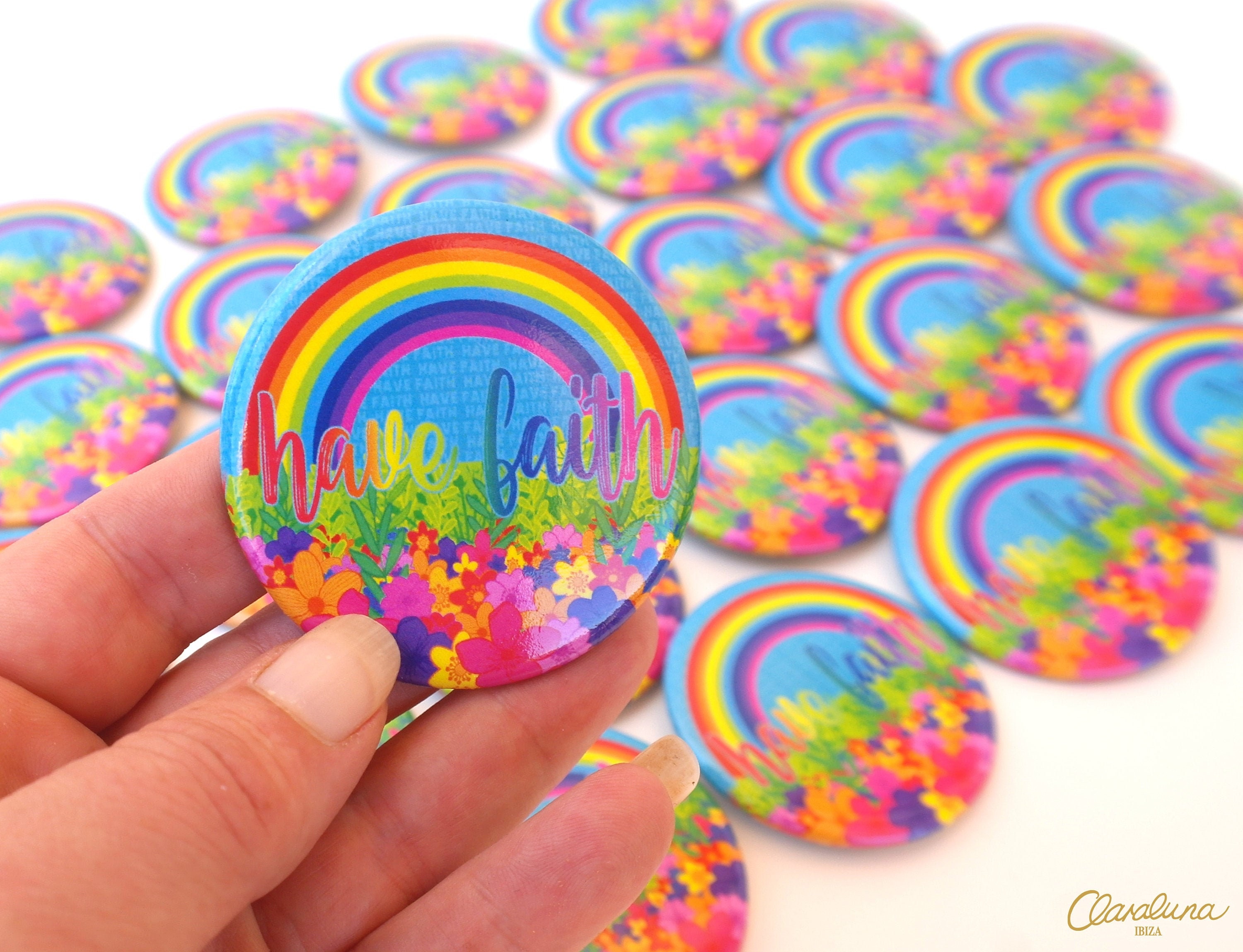 faith rainbow wedges