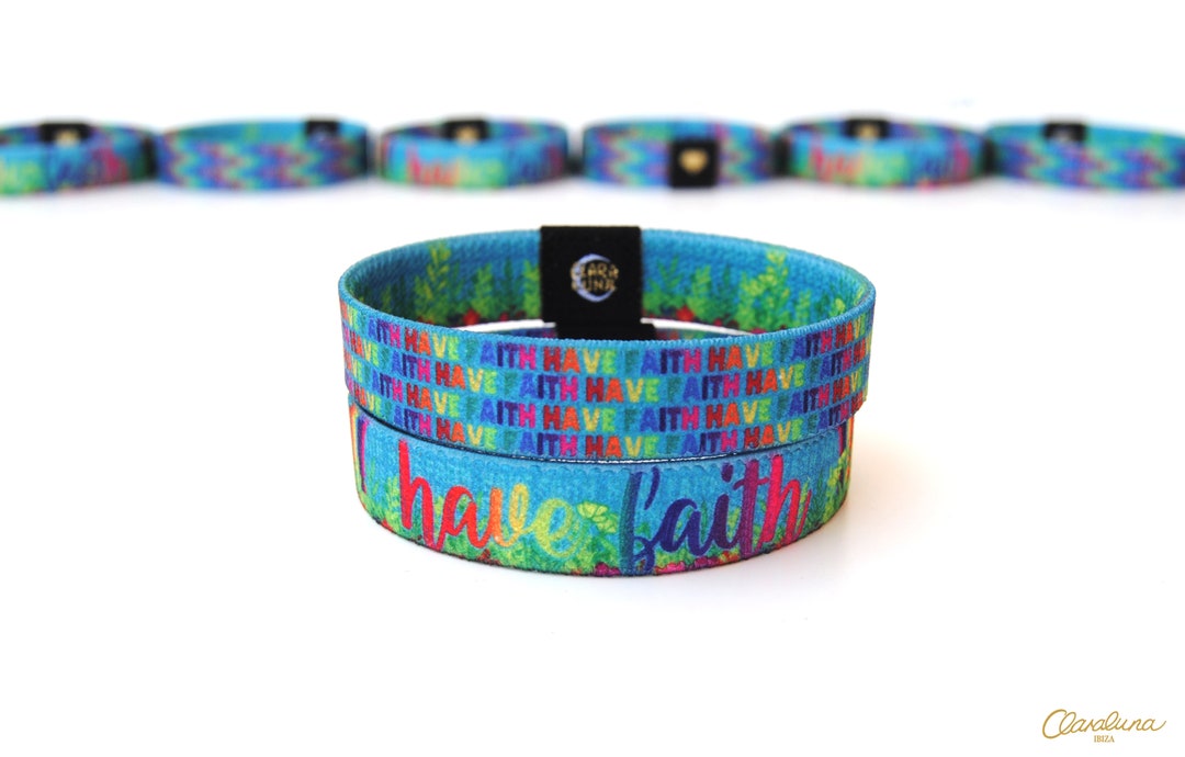 Have Faith Wristband Positive Affirmation Rainbow Wristband. Etsy