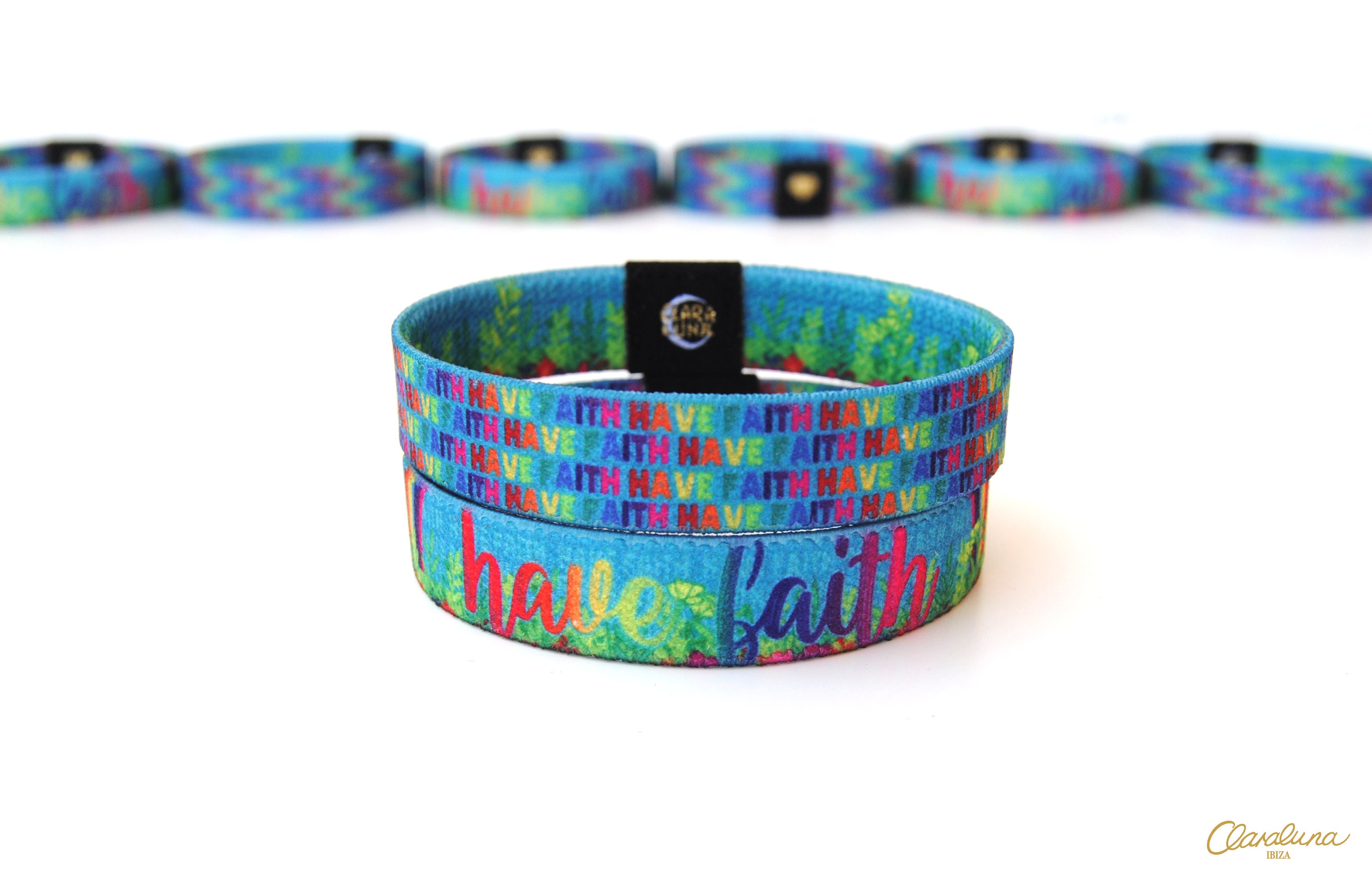 Have Faith Wristband Positive Affirmation Rainbow Wristband