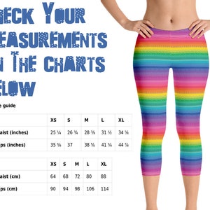 Rainbow Stripe Leggings Bright and Colourful Rainbow Leggings with my Funky Rainbow Stripe Design. Festival Leggings. Pride Leggings. image 10