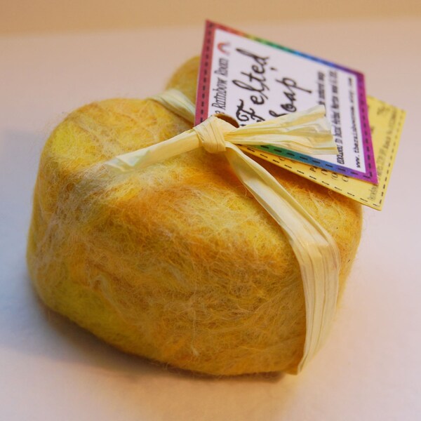 Yellow Heart Felted Soap - Euphoria in Silk