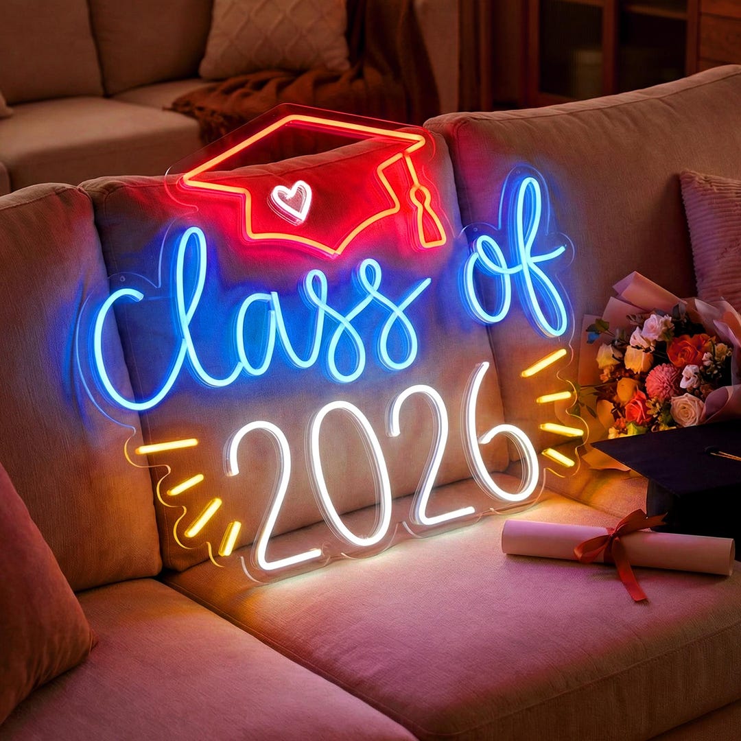 Graduation Led Version Class of 2026 Graduation Neon Sign, Custom Graduation LED Light ...