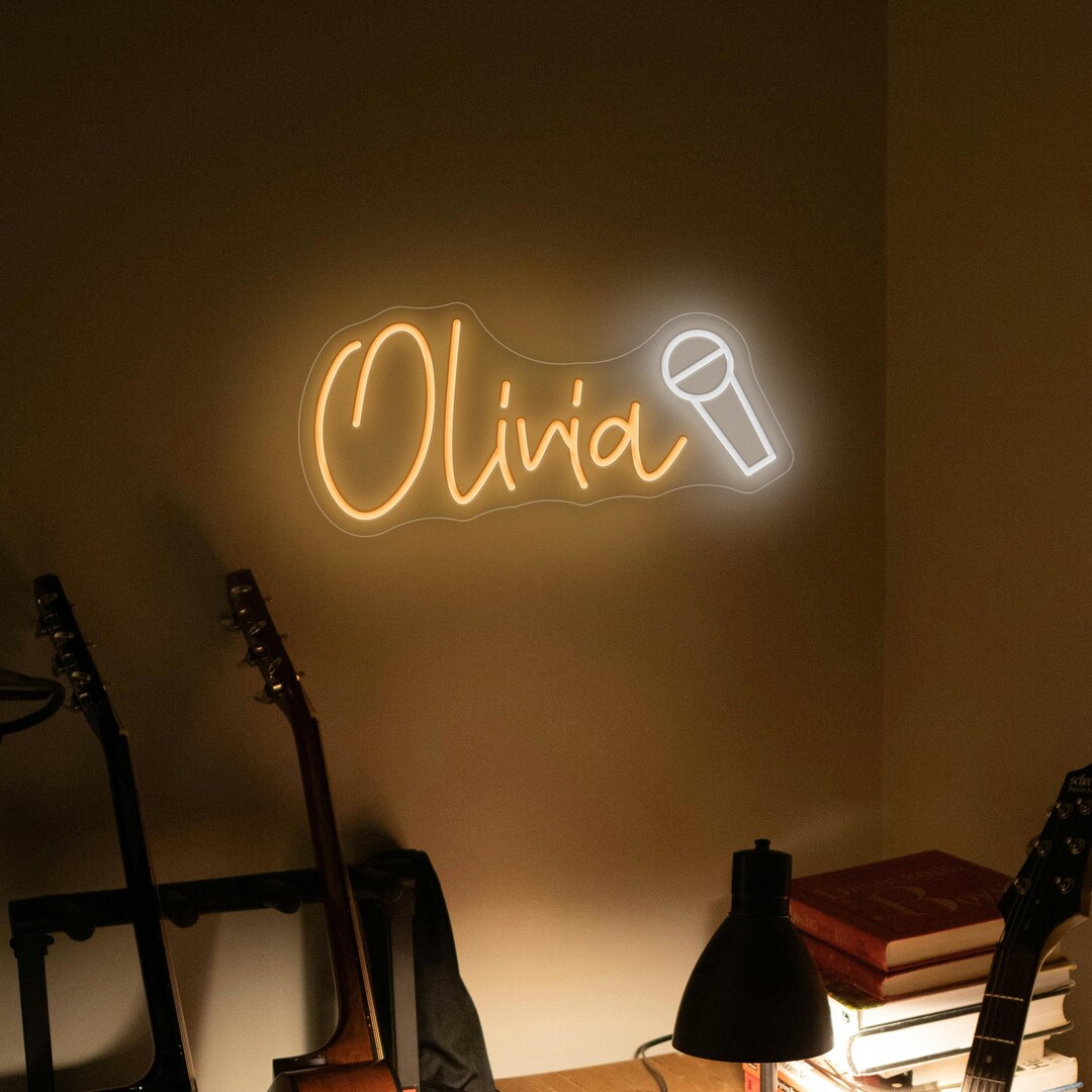 Custom Neon Sign With Name & Icon, Personalized LED Wall Light, Name ...
