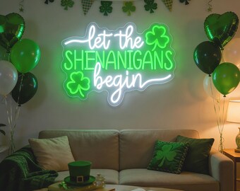 St. Patrick's Day neon sign, Irish party decor, St. Patrick's Day gift, home bar neon sign