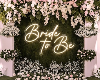 Placa de neon para noiva, presente de noiva personalizado com luz neon, decoração de casamento, arte de parede para festa de noivado, lembrancinhas de casamento, o melhor presente para ela