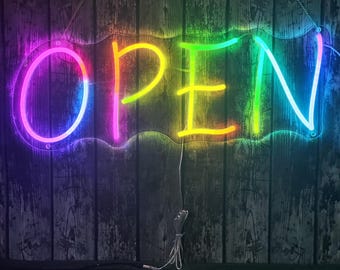 Placa de neon personalizada, placa de neon que muda de cor, arte de parede de LED com arco-íris, placa de neon com nome para quarto, festa, orgulho gay, casamento, presentes personalizados