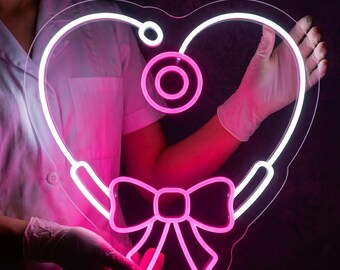 Nurse Station Neon Sign,Clinic Wall Decor,Hospital Breakroom Light,Medical LED Neon,Heartbeat Art,Nursing School Decor,RN Sign