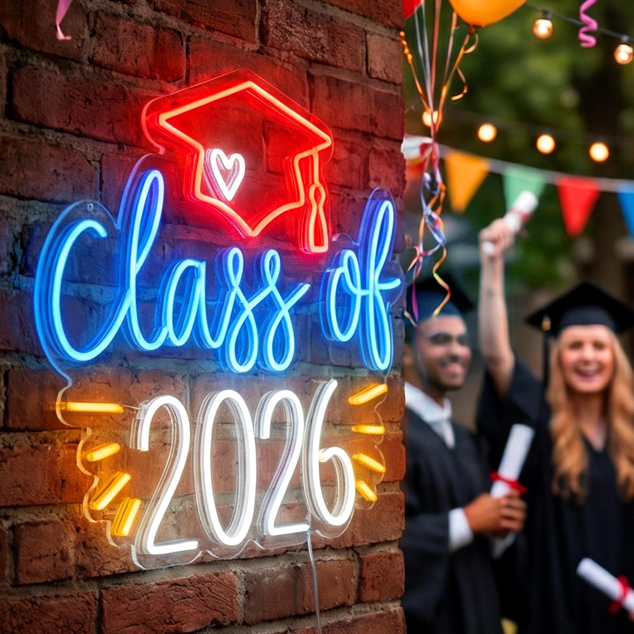 Graduation Led Version Class of 2026 Graduation Neon Sign, Custom Graduation LED Light ...