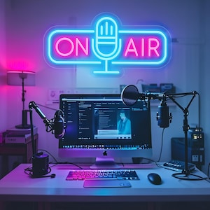 On Air Neon Sign Custom Neon Light, Live Streaming Recording Led Sign, Studio Sign Bedroom Game Room Wall Decor, Personalized Gifts
