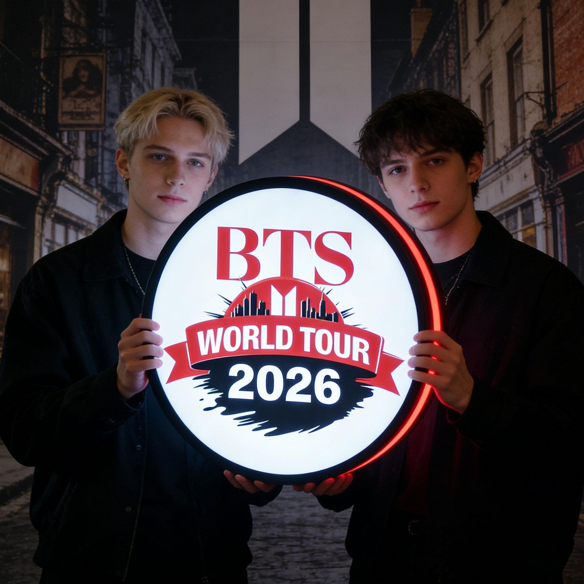 BTS 2026 World Tour Neon Sign, ARMY Room Decor, Kpop Light Box, BTS ...