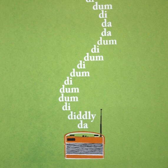 Art Screen Print The Archers c Radio 4 Theme Tune Vintage Etsy Art Screen Print The Archers c Radio 4 Theme Tune Vintage Etsy