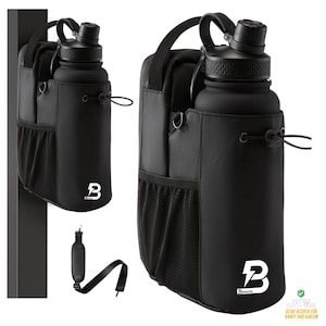 Magnetic Gym Bag Waist Pack with Strong Magnet Water Bottle Holder up to 3L Fitness Accessories for Men & Women Workout