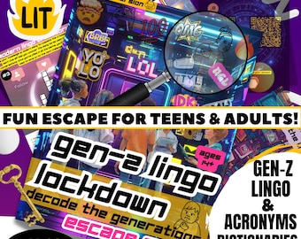 Gen-Z Lingo Lockdown Escape Room | Printable Game for Teens & Adults (PDF)