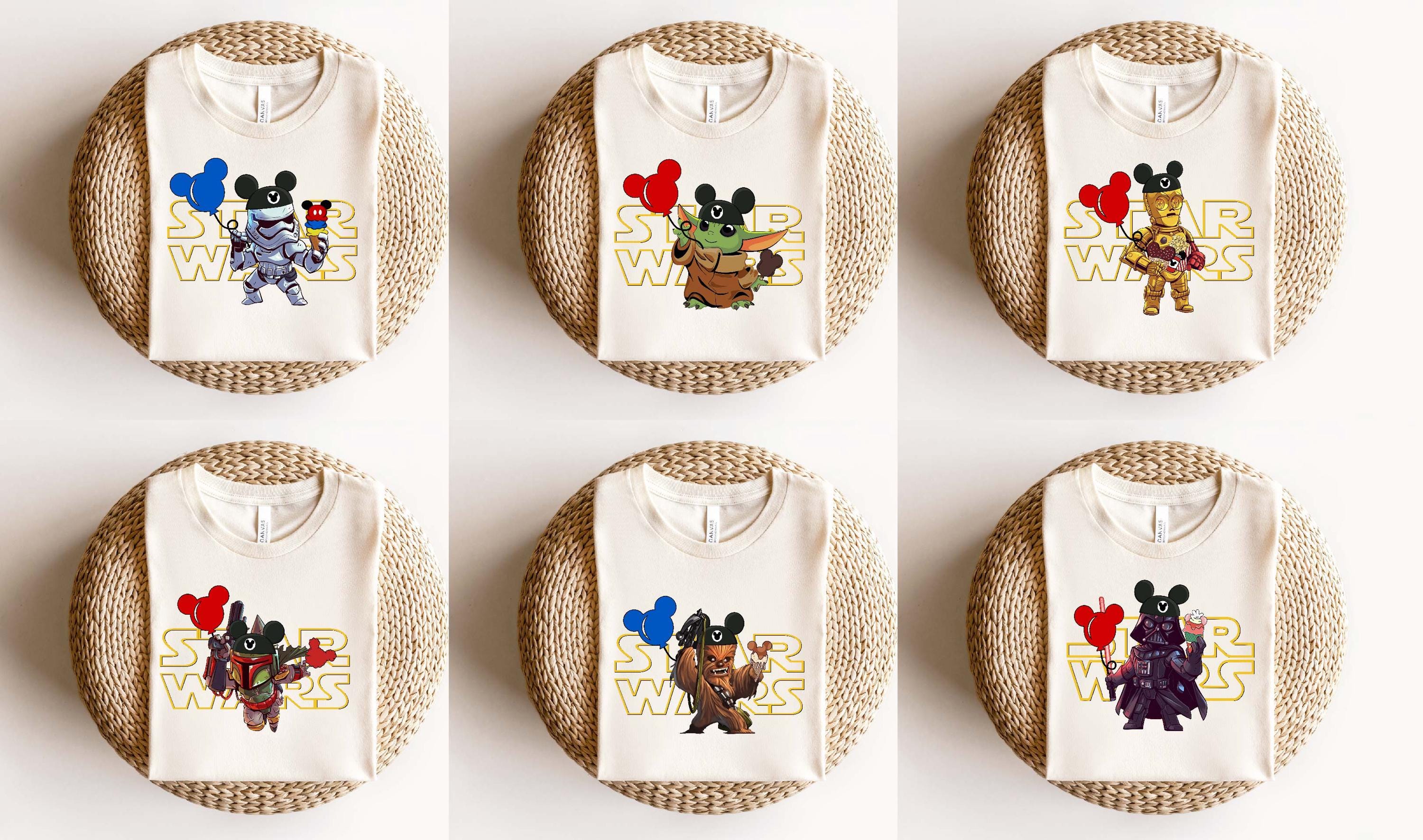 Star Wars Characters Shirt, Star Wars Shirt,  Star Wars Disney Shirt, Mickey Balloon Shirt, Star Wars Family Shirts, Disneyland Trip Shirt