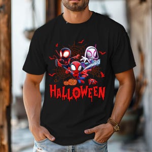 Spidey Halloween Shirt, Comfort Colors®  Spidey and His Amazing Friends Halloween Shirt, Gwen Stacy Mile Molares Spiderman Fall Tee
