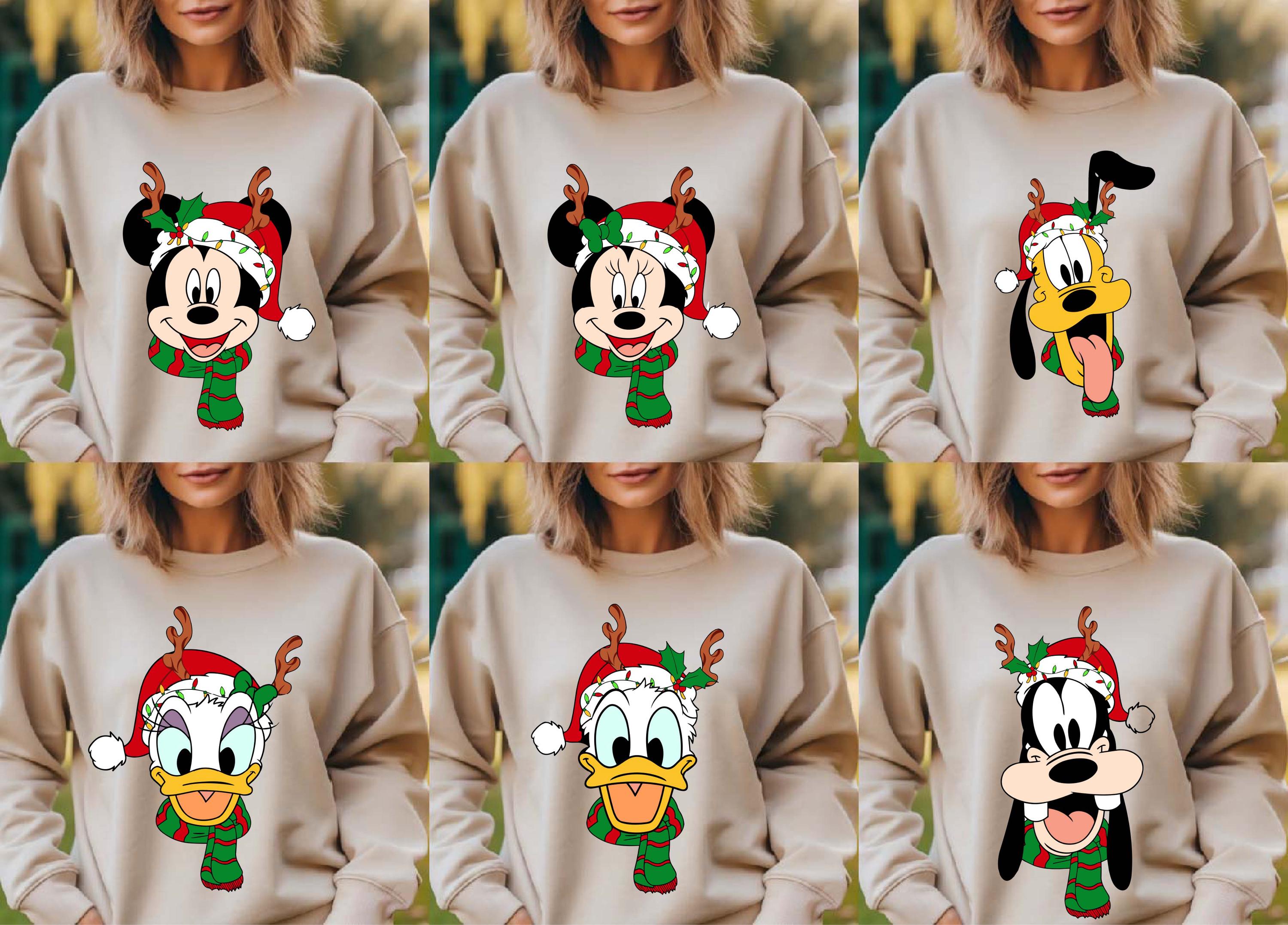 Mickey And Friends Christmas Reindeer Sweatshirt, Disney Christmas Sweater, Disney Family Christmas Hoodie, Christmas Party, Christmas Gift
