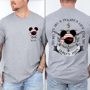 Custom Pirate T-Shirt, Comfort Colors®  Disney Pirate Cruise Shirt, Custom Family Cruise Shirt, Mickey and Minnie Mouse Pirate Shirt