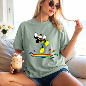 Rainbow Mickey Mouse Shirt, Disney Pride LGBTQ Tee, Gay Lesbian Pride Month T-shirt, Disney Vacation T-shirt, Human Rights Equality