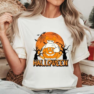 Disney Baymax Halloween Shirt, Pumpkin Baymax Tee, Baymax Halloween Kids Shirt, Disney Halloween Trip Tee, Spooky Baymax Shirt