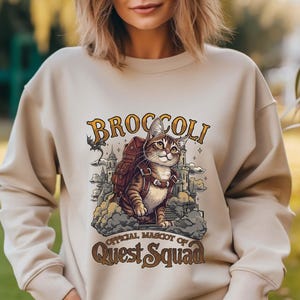 Onyx Storm Quest Squad Broccoli Sweatshirt, Broccoli Cat Crewneck, Ridoc Romantasy Fan Hoodie, Dragon Rider Sweatshirt, Bookworm Gifts