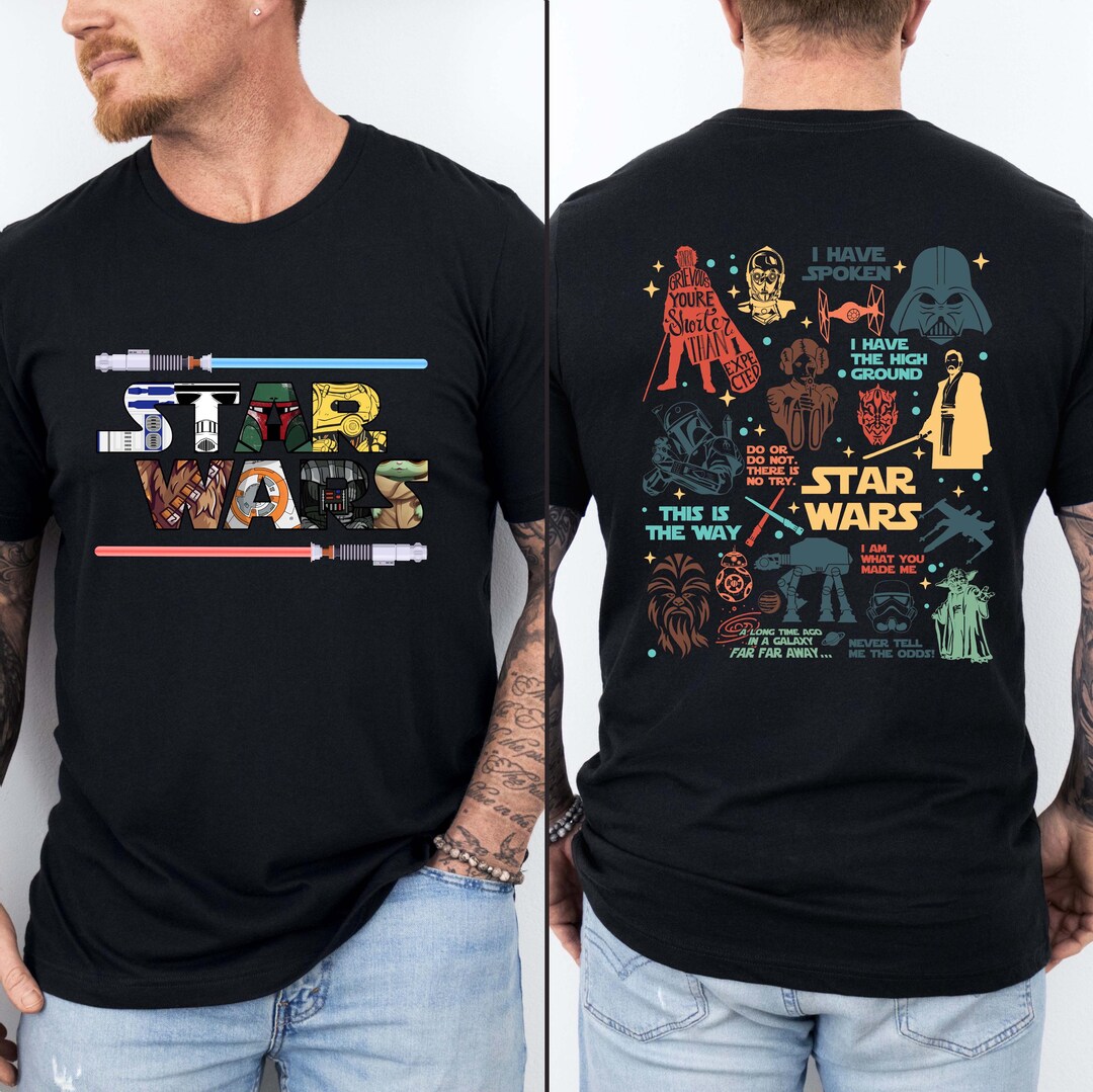 Retro Star Wars Shirt, Disney Star Wars Shirt, Star Wars Characters ...