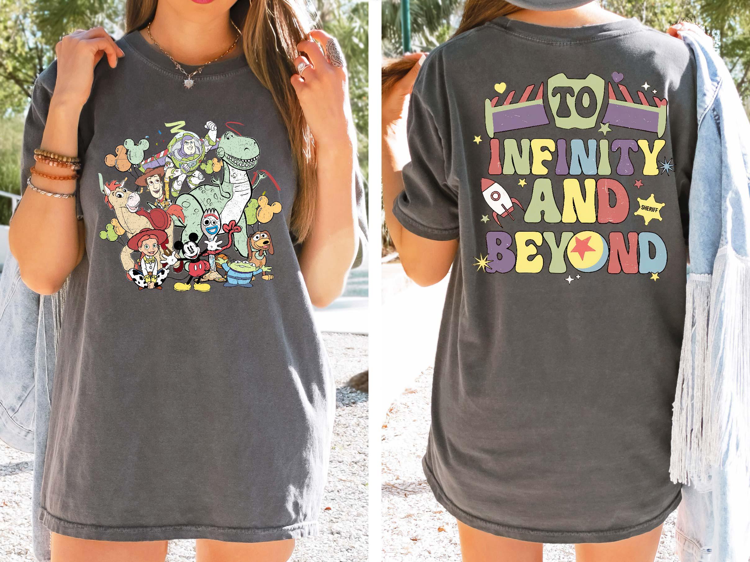 Toy Story Comfort Colors Two Sided T-Shirt, To Infinity And Beyond T-Shirt, Toy Story Land Shirt, Disneyland Shirts, Disney Family Shirts