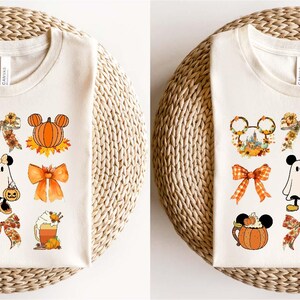 Disney Mickey Minnie Coquette Ghost Shirt, Fall Thanksgiving Sweatshirt, Mickey Minnie Couple Tee, Autumn Matching Disney Shirt