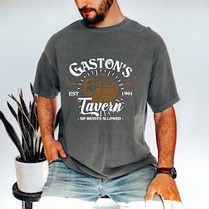 T-shirt Gaston's Tavern Le Pub, chemise La Belle et la Bête, T-shirt Fantasyland, T-shirt Gastons Bar, chemise homme Disney, Magic Kingdom