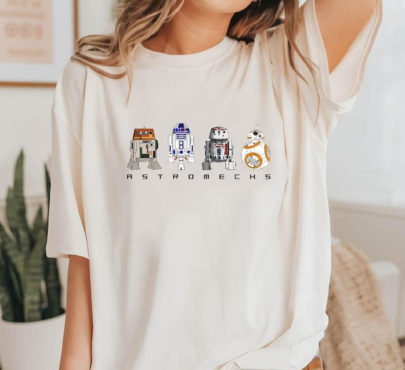 Star Wars Astromechs Shirt, Galaxy Edge Droids T-shirt, BB8 R2-D2 Chopper R5-D4 Tee, Star Wars Day Shirt, Star Wars Characters Tee
