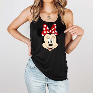 Minnie Mouse Tank Top, Disney Trip Racerback Tanks, Disney Minnie Top, Disney Trip Tank Top, Disney Women Top, Minnie Tank Top