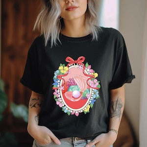 Comfort Colors® Princess Ariel Coquette Bow Mirror Shirt, Disney Little Mermaid Symbol Shirt, Disneyland Shirt, Magic Kingdom Trip Shirt