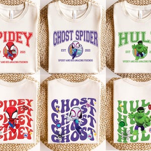 Spidey And His Amazing Friends Shirts, Ghost Spider Shirt, Avengers Family Matching Shirts, Spiderman Shirt, Avengers Superhero Shirt
