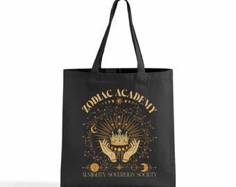 Zodiac Academy Tote Bag, Celestial Heirs Band Totes, Terra Aer, Ignis and Aqua,Professor Lance Orion, Almighty Sovereign Society ,Book Lover