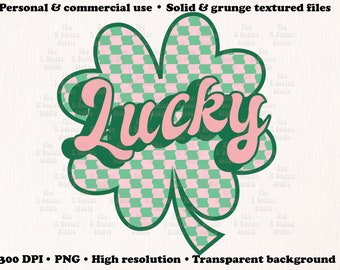 St Patrick's Day png, four leaf clover png, 4 leaf clover png, St. patrick's Day sublimation, checkered St. Patrick's Day png, Lucky png