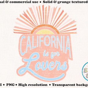 CA retro stijl PNG, Californië png-bestand, retro zonsondergang png, Shirt Designs, retro sublimatie, Californië is voor geliefden, Sun png-bestand, zonsopgang