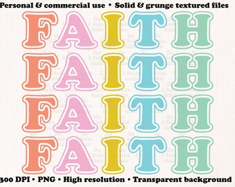 faith png, multi colored faith png, religious png designs, faith png file, faith typography png, Christian png design, Jesus shirt png file