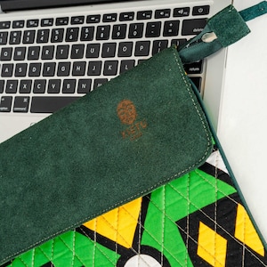 16 INCH Laptop Case, Leather Envelope Laptop Cover, Handmade Macbook Pro & Air Sleeve, Cool Zipper Laptop Sleeve, Job Promotion Gift