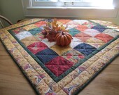 Autumn Patchwork  Quilted Table Topper/Handmade