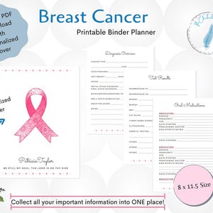 Borstkankerplanner | Afdrukbare pdf-bestand borstkanker | Belangrijke behandelingen volgen | Afdrukbare planner