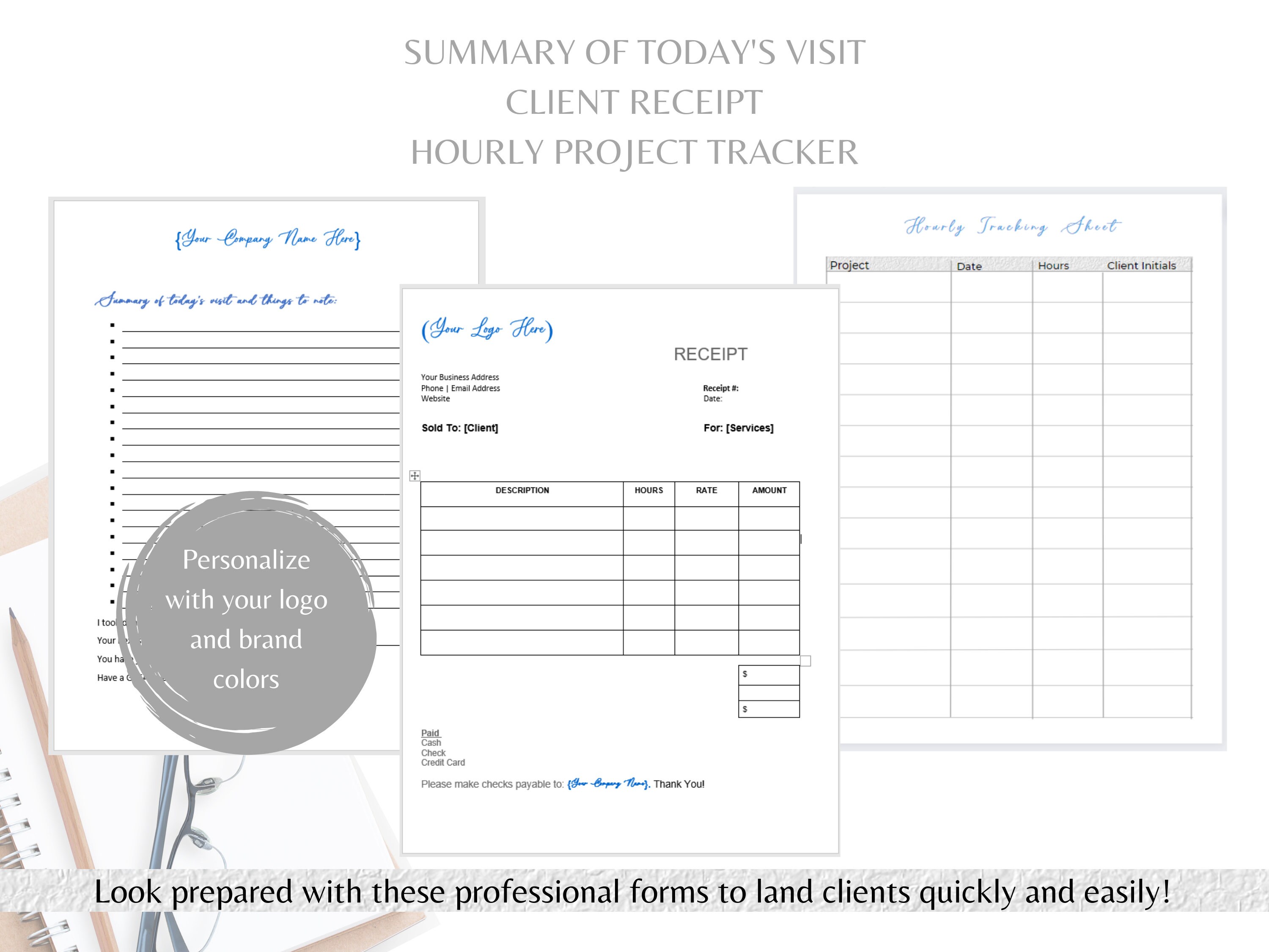 Organizing Forms Professional Organizer Business Forms | Editable in Word | Organizing ...