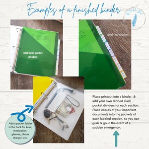 Emergency Planner Emergency Grab and Go Binder Emergency Binder ...