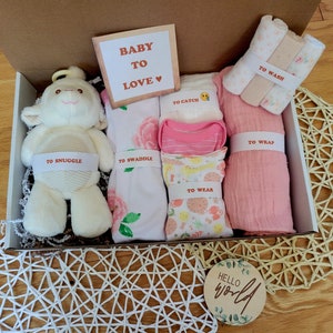 Large Baby shower gift box, unisex, boy or girl! Organic cotton option available! Baby gift box, baby gift basket, baby gift