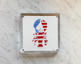 Dipinto ad acquerello di un'aragosta