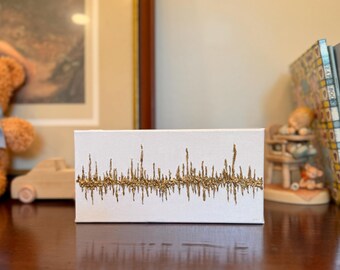 Dipinto personalizzato con texture a forma di battito cardiaco