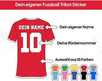 Football stickers, personalized football stickers, name stickers football jerseys, football birthdays, party favors for children's birthdays