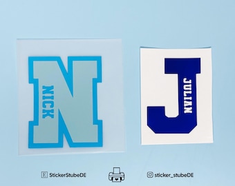 Initial Stickers, Large Letters | Name Stickers | Personalized Monogram Letter Stickers | Waterproof Vinyl Letter Stickers