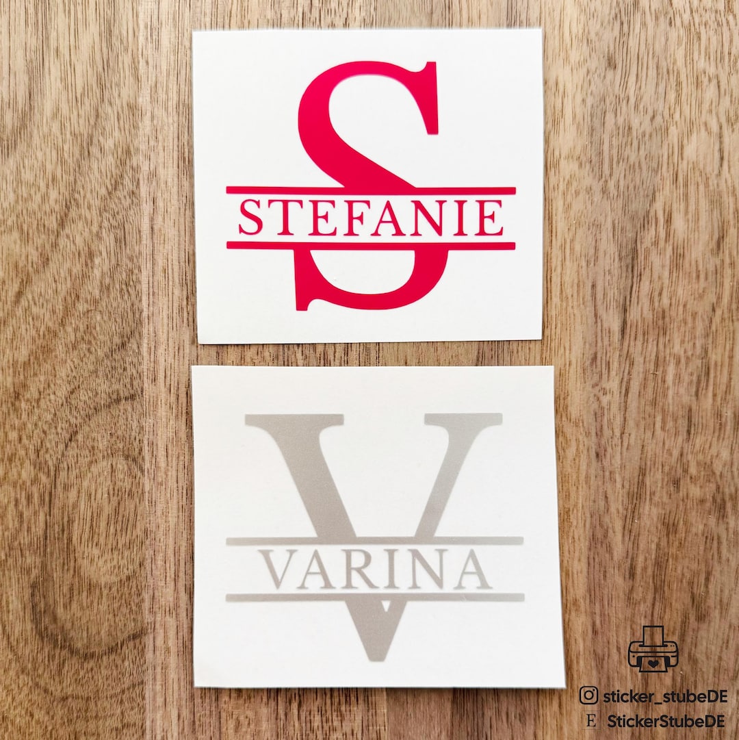 Initial Stickers, Name Stickers, Large | Monogram Lettering Stickers ...