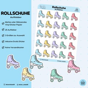 Rollschuhe Kawaii Icons Symbol Stickers I  I 25 Retro Rollschuhe Sticker für Kalender I Aufkleber Icon Rollerskates HS 00012