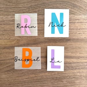 Initialen Aufkleber Namen Groß I Schriftzug Monogramm Aufkleber personalisiert I Namensaufkleber I Wunschtext  Aufkleber Vinyl Sticker