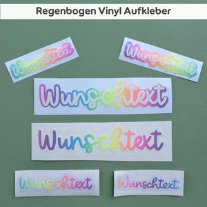 Personalisierte Regenbogen Aufkleber Namen I Regenbogen Namenssticker I Namensaufkleber I Aufkleber Vinyl Sticker Name personalisiert